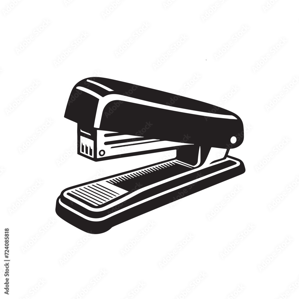 Precision in Shadows Silhouetted Staplers Showcasing the Sleek and Functional Beauty of Office