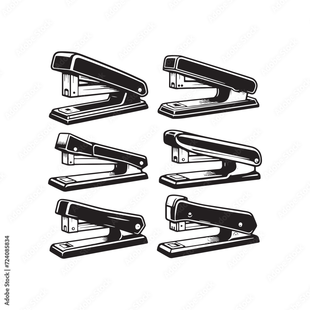 Workspace Essentials Stapler Silhouettes Depicting the Crucial Role of