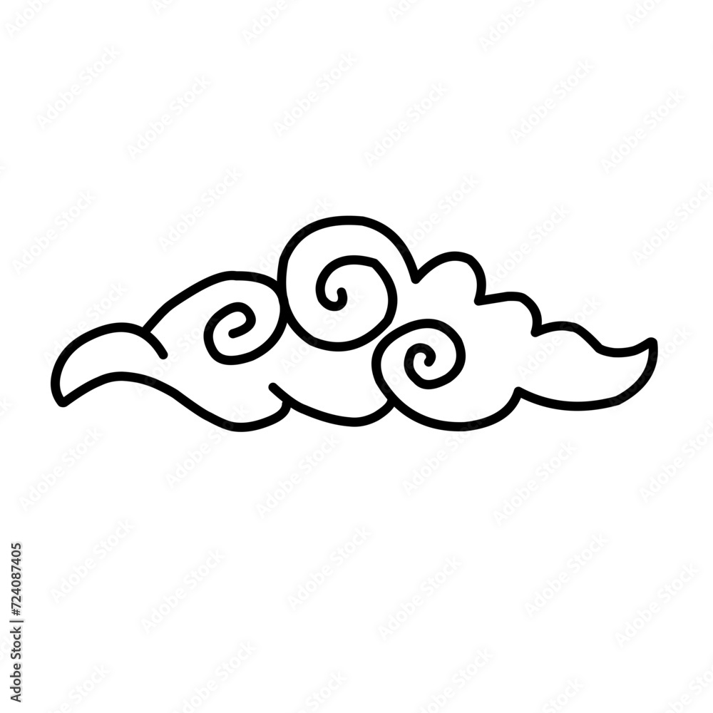 Chinese Clouds Outline Chinese Clouds Outline