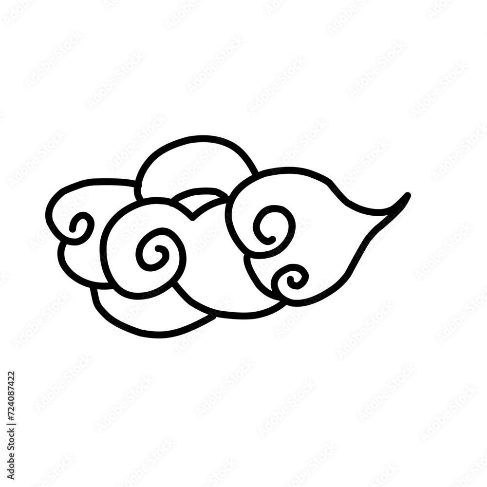 Chinese Clouds Outline Chinese Clouds Outline
