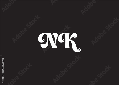 KN  NK Initial Letter Icon Logo Design Vector Illustration