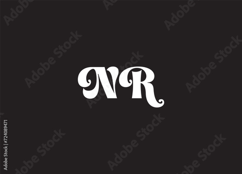NR letter logo design on white background. NR logo. NR creative initials letter Monogram logo icon concept. NR letter design
