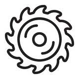circular saw line icon