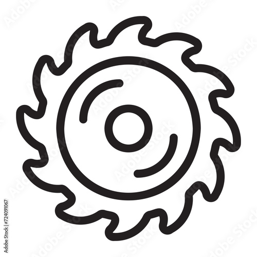 circular saw line icon
