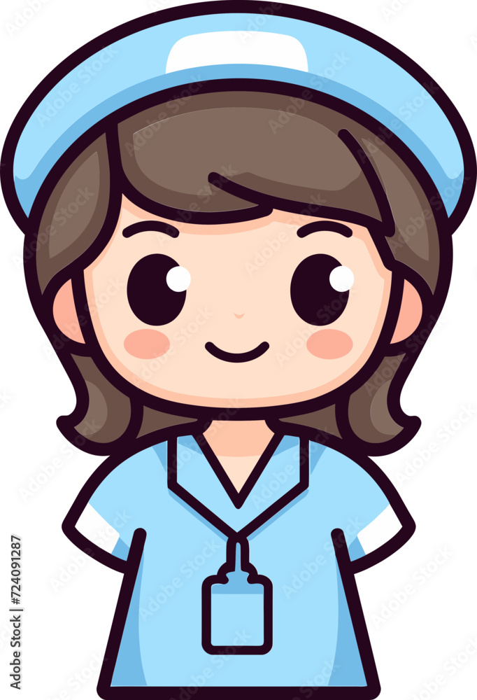 Nurse with Medical Equipment IllustrationHealthcare Heroine Vector Graphic