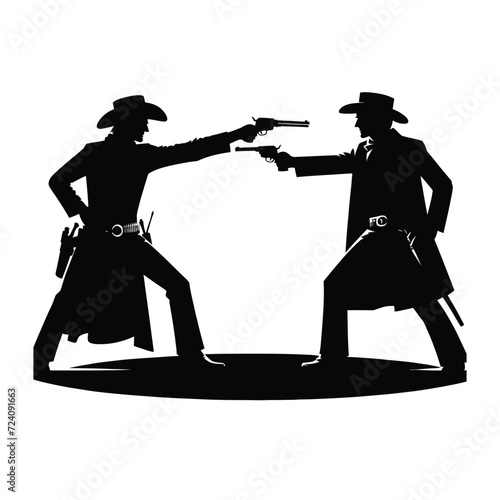 Wild West Gunfight Silhouette