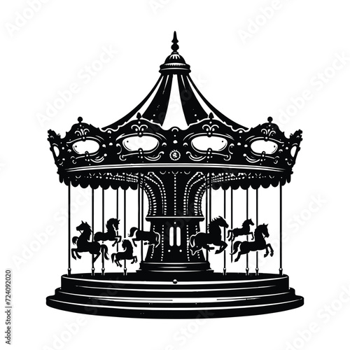 Carnival Carousel Silhouette