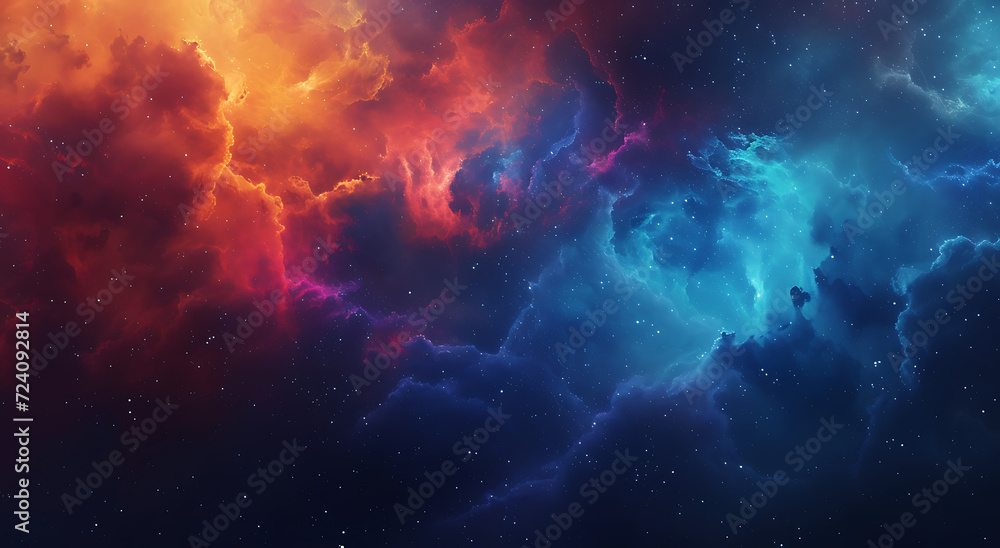some clouds and stars around a colored backdrop in