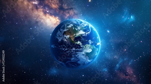 planet earth in high resolution with real stars background. planets concept