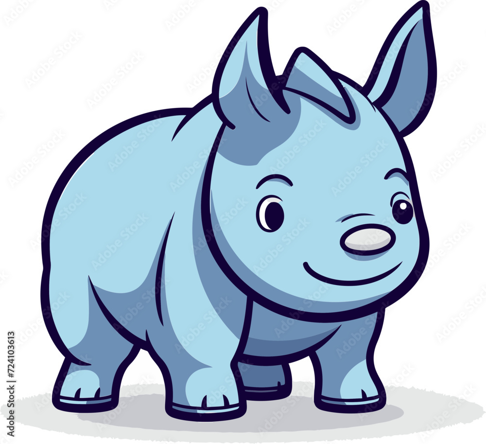 Rhino Vector Graphic for Online CoursesRhino Vector Illustration for Science Journals