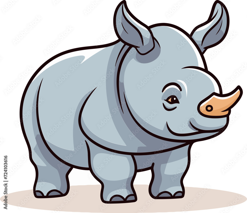 Geometric Rhino Vector IllustrationTribal Rhino Vector Art