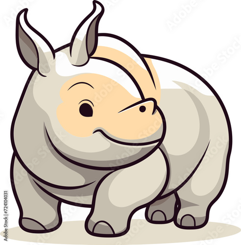 Elegant Rhino Vector SilhouetteRhino Vector Illustration Set