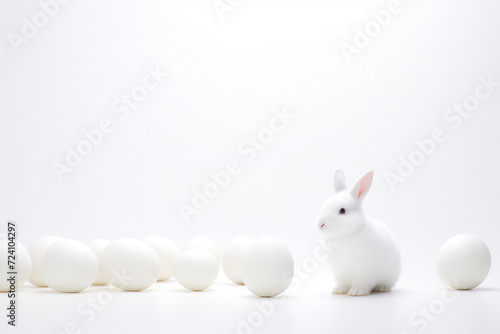 white rabbit on white
