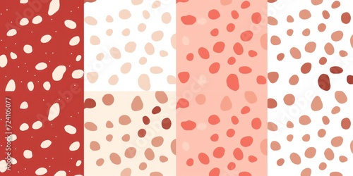 indianred polka dot, boho color palette, simple line, modern minimalist vector illustration pattern 