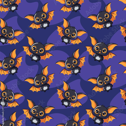 seamless pattern with cute little bat for kid s print  decoration  fabric