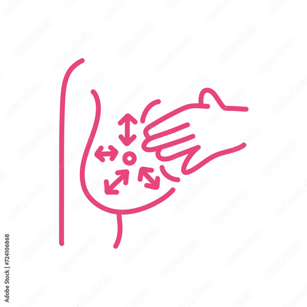 Hand drawn breast cancer prevention Hand drawn breast cancer prevention