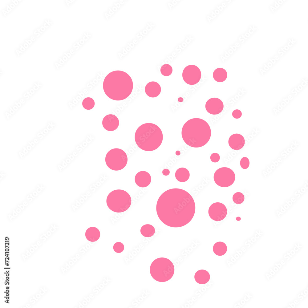 Big and Small Pink Polka Dots 