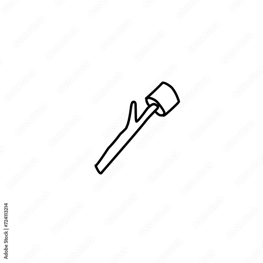 Hand Drawn Toasted Marshmellow Doodle Hand Drawn Toasted Marshmellow Doodle