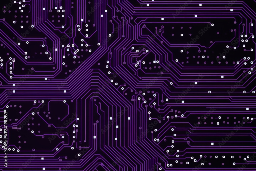 lavender microchip pattern, electronic pattern, vector illustration