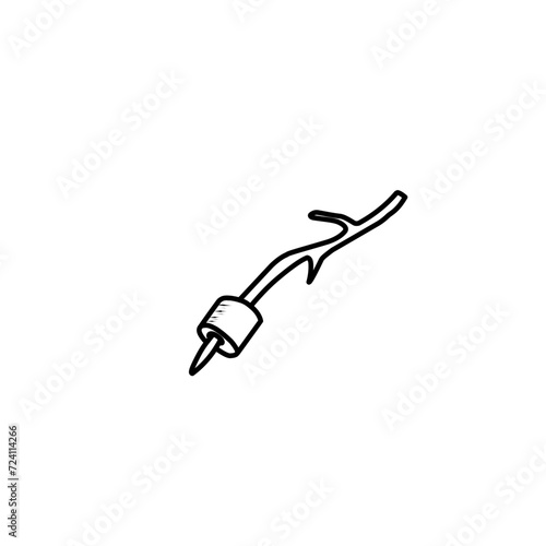Hand Drawn Toasted Marshmellow Doodle 