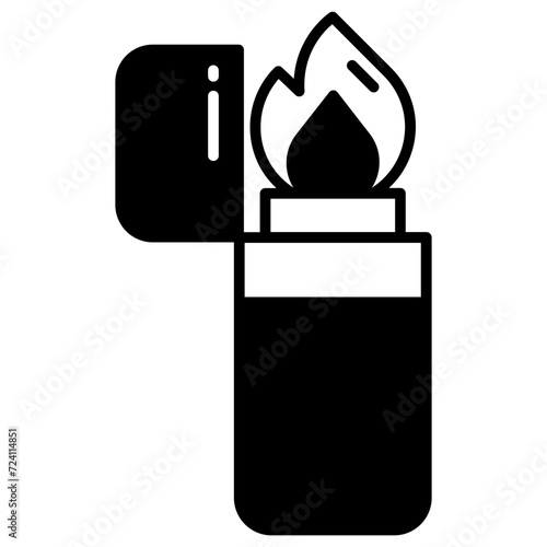 Lighter glyph and line vector illustration