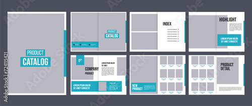 company product catalog brochure layout design, 12 page catalog portfolio with creative premium product list   photo