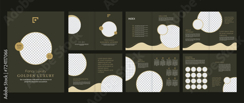 a4 jewelry brochure design template with 12 page cover brochure layout 
