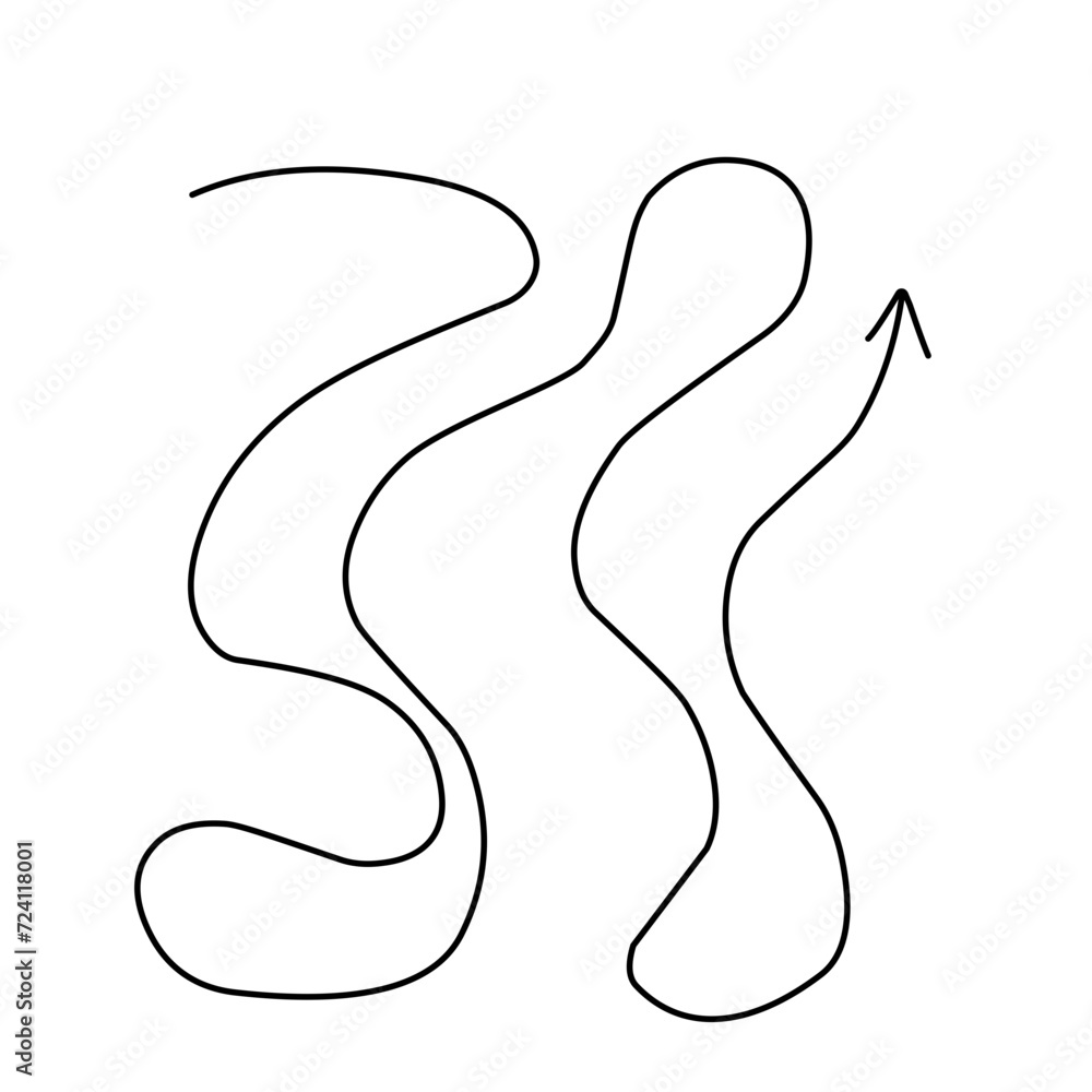 Hand Drawn Long Arrow Doodle Hand Drawn Long Arrow Doodle