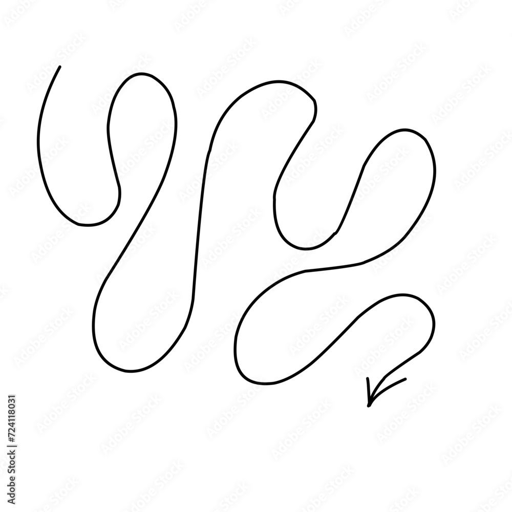 Hand Drawn Long Arrow Doodle Hand Drawn Long Arrow Doodle