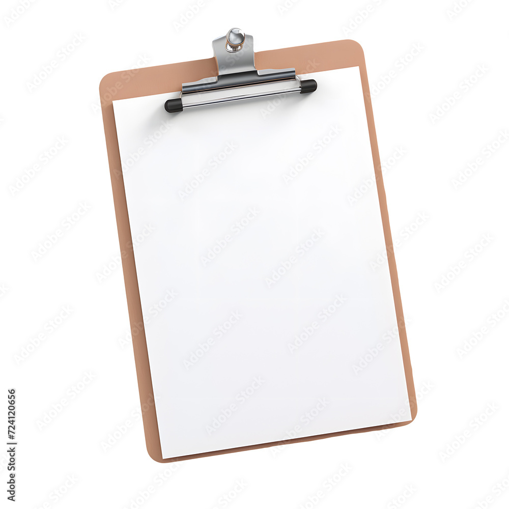 Top view of checklist or clipboard without background. Ready for mockup
Top view of checklist or clipboard without background. Ready for mockup