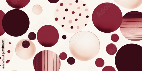 maroon polka dot, boho color palette, simple line, modern minimalist vector illustration pattern
