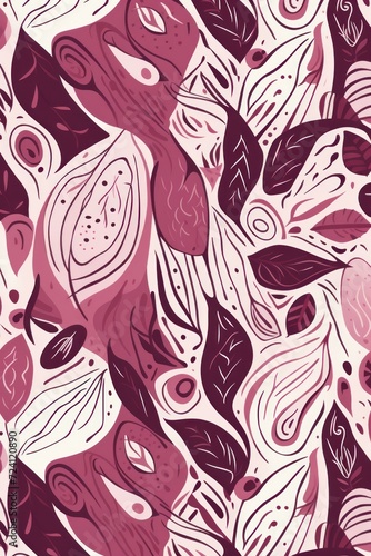 maroon random hand drawn patterns  tileable  calming colors vector illustration pattern 