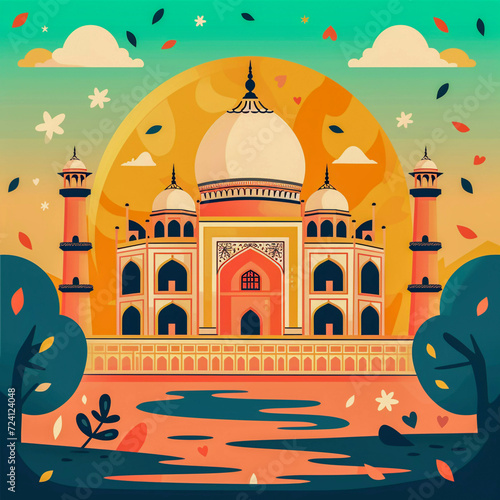 Indian Celebrations Lifestyle illustration, Generative AI photo