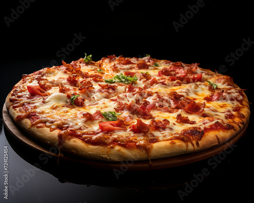 pizza on a white background