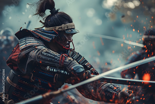 Samurai warrior in battle © Sarah