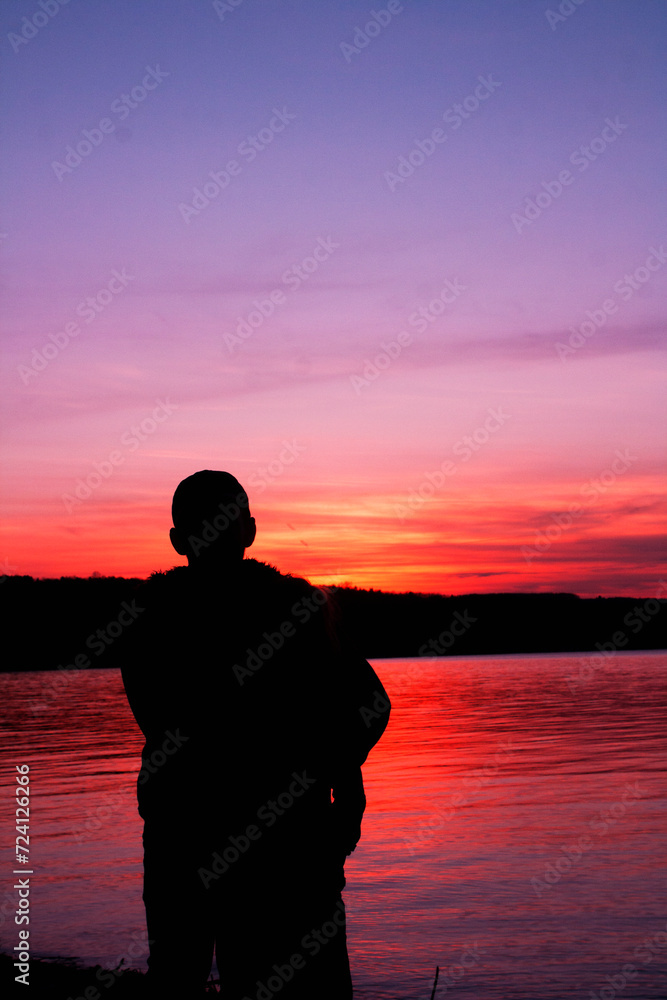 Finger Lake Sunset Dad and Daughter Finger Lake Sunset Dad and Daughter