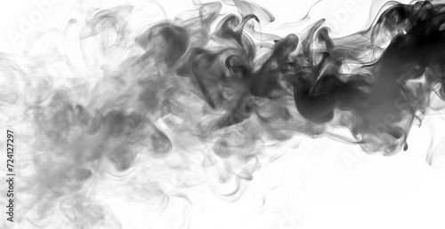 Beautiful swirling gray smoke. Smoke effect texture overlays on transparent background. png
