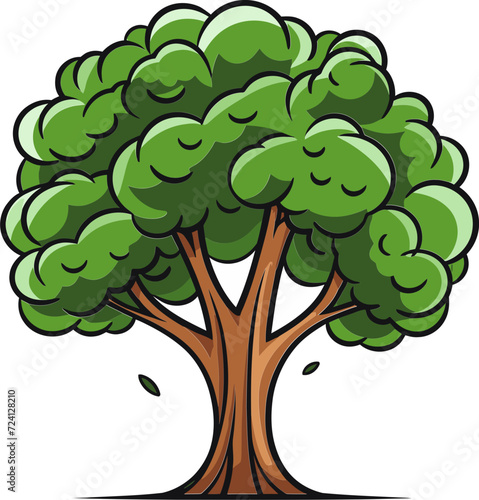 Abstract Tree Vector IllustrationsVector Trees in Pastel Colors