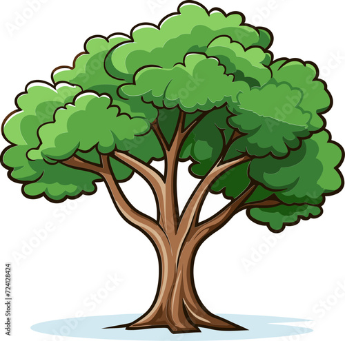Nature inspired Tree Vector DesignsVector Trees with Detailed Leaves