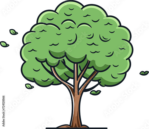 Gorgeous Tree Vector ArtistryVector Trees with Organic Flow