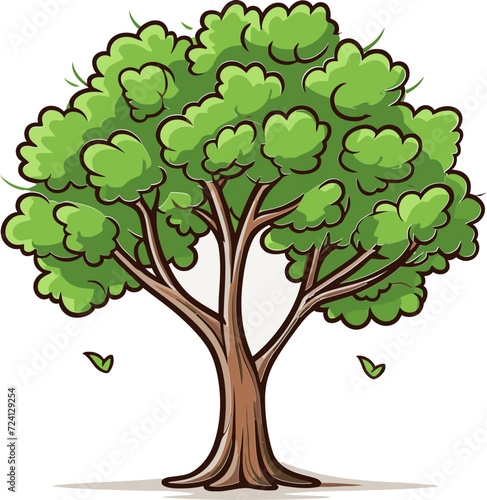 Artistic Tree Vector MelodyVector Trees with Sublime Detail