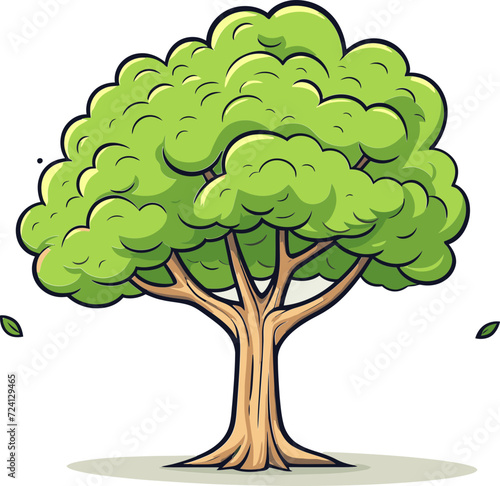 Vector Trees in Harmonious FlowCelestial Tree Vector Elegance
