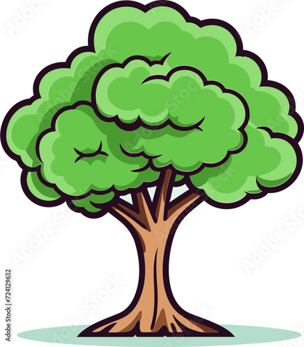 Abstract Tree Vector MelodiesVector Trees in Tranquil Settings