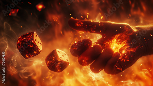 burning dice photo