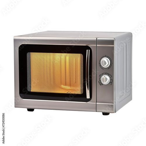 Microwave on transparent background