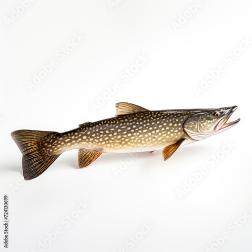 Pike fish isolated on white background