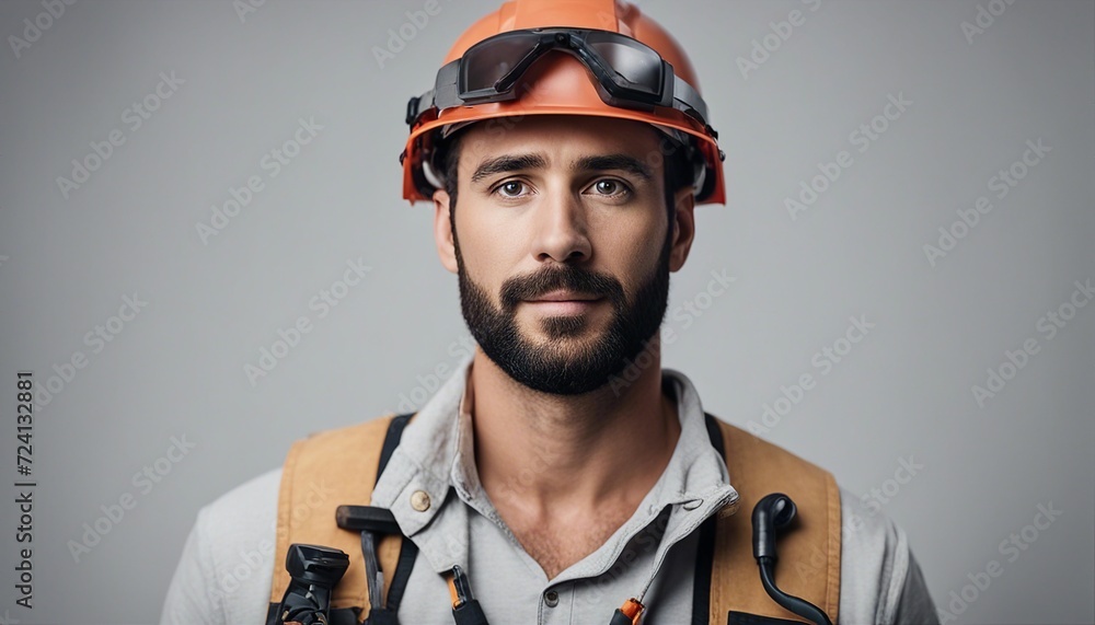 Portrait of a Handyman, isolated white background
Portrait of a Handyman, isolated white background
