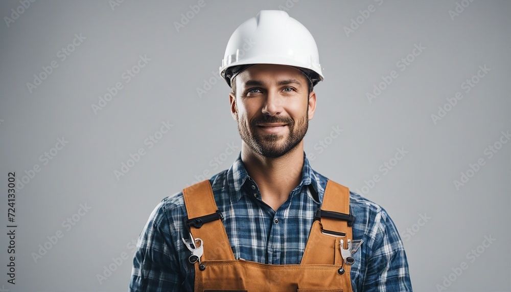 Portrait of a Handyman, isolated white background
Portrait of a Handyman, isolated white background