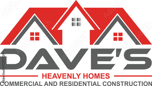 residential and commercial construction logo, construction company emblem, building contractor symbol, modern construction design, architectural logo, professional building services branding