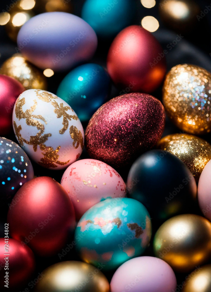 Beautiful Easter eggs for the holiday. Selective focus. Beautiful Easter eggs for the holiday. Selective focus.